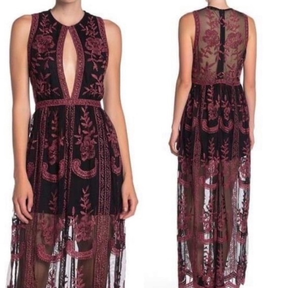 Embroidered Lace Maxi, Lined Front, Safety Shorts - Picture 5 of 7